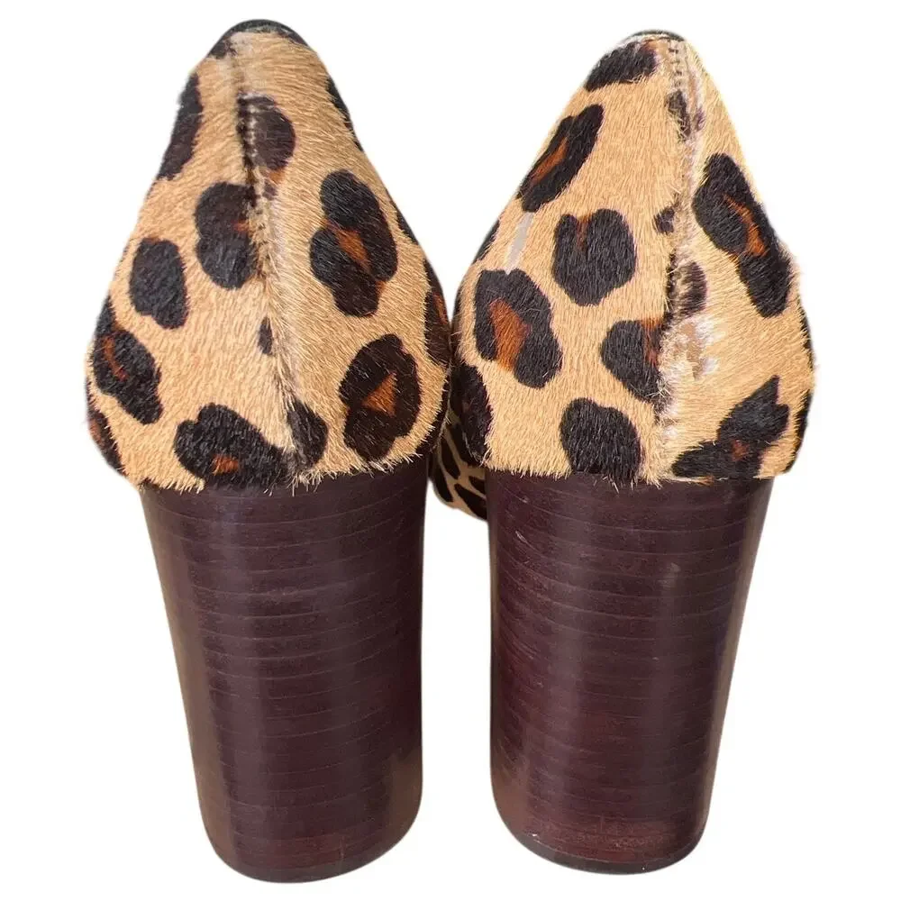 Tory Burch Women’s Ocelot Leopard Calf Hair Pumps Size US 7